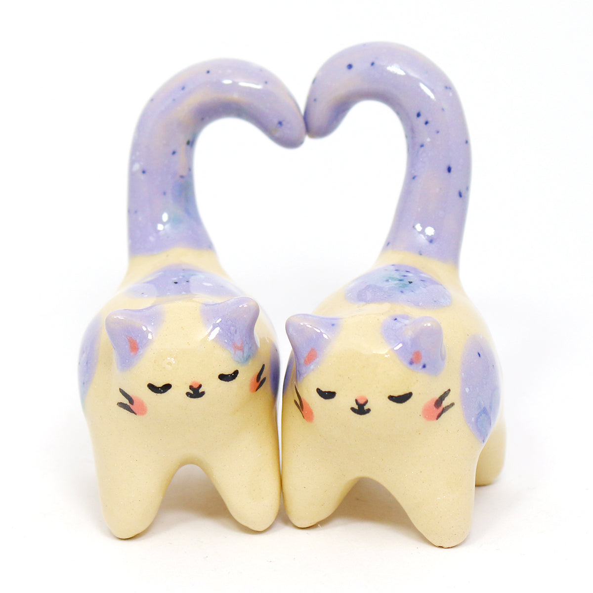 Ceramic Love Cats Set of 2 Mini Figurines #2827