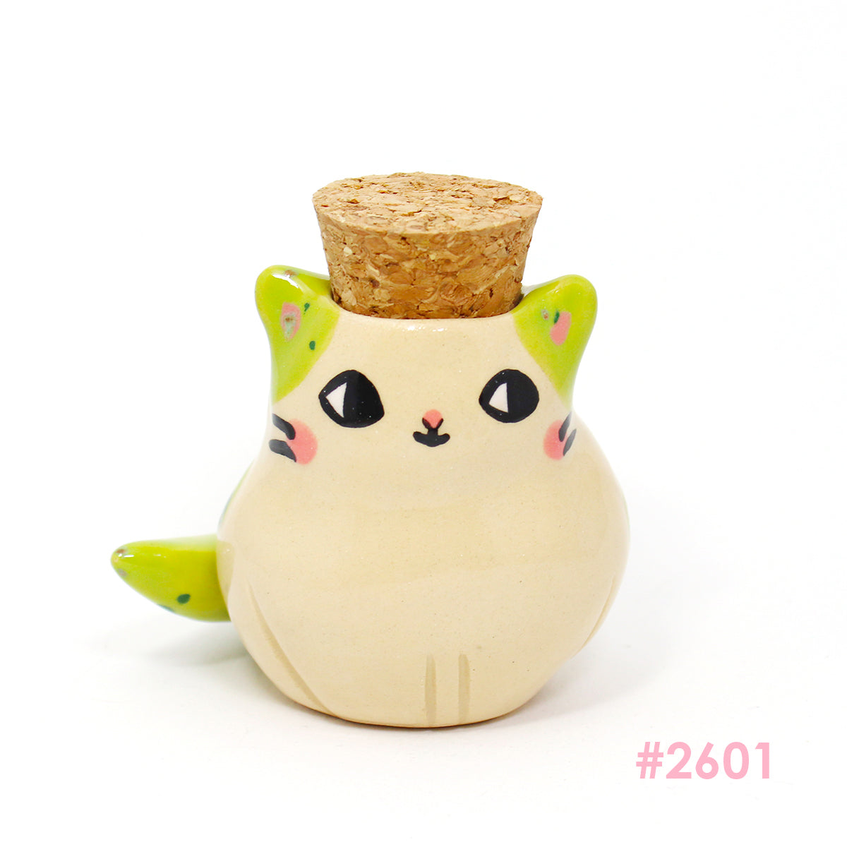 Ceramic Kitty Container with Cork #2601-2605