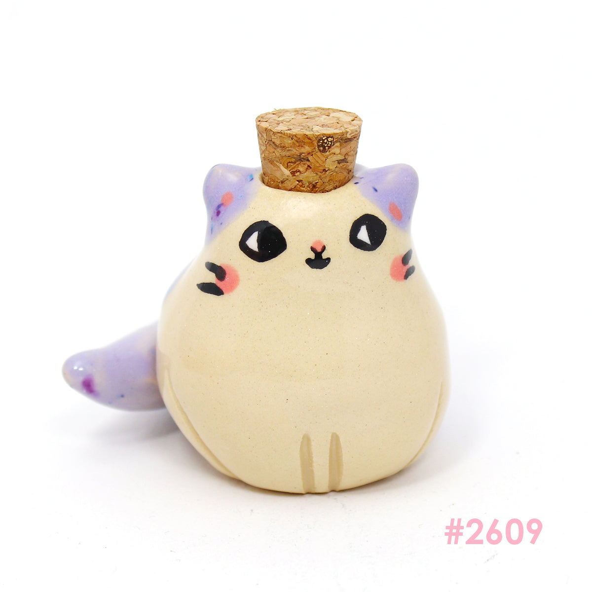 Ceramic Mini Kitty Container with Cork #2606-2610