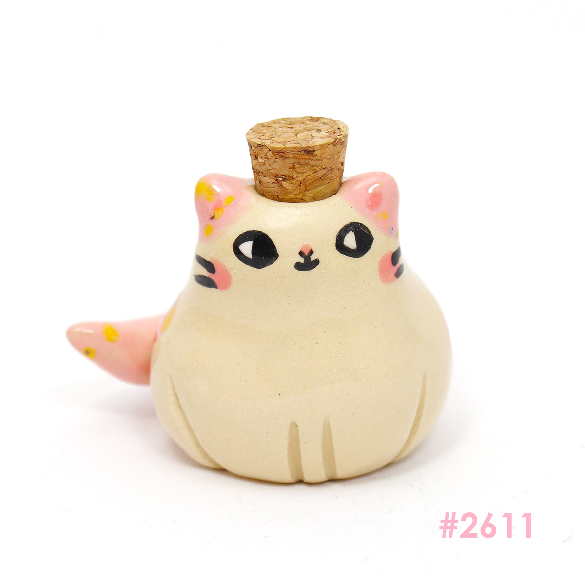 Ceramic Mini Kitty Container with Cork #2611-2615