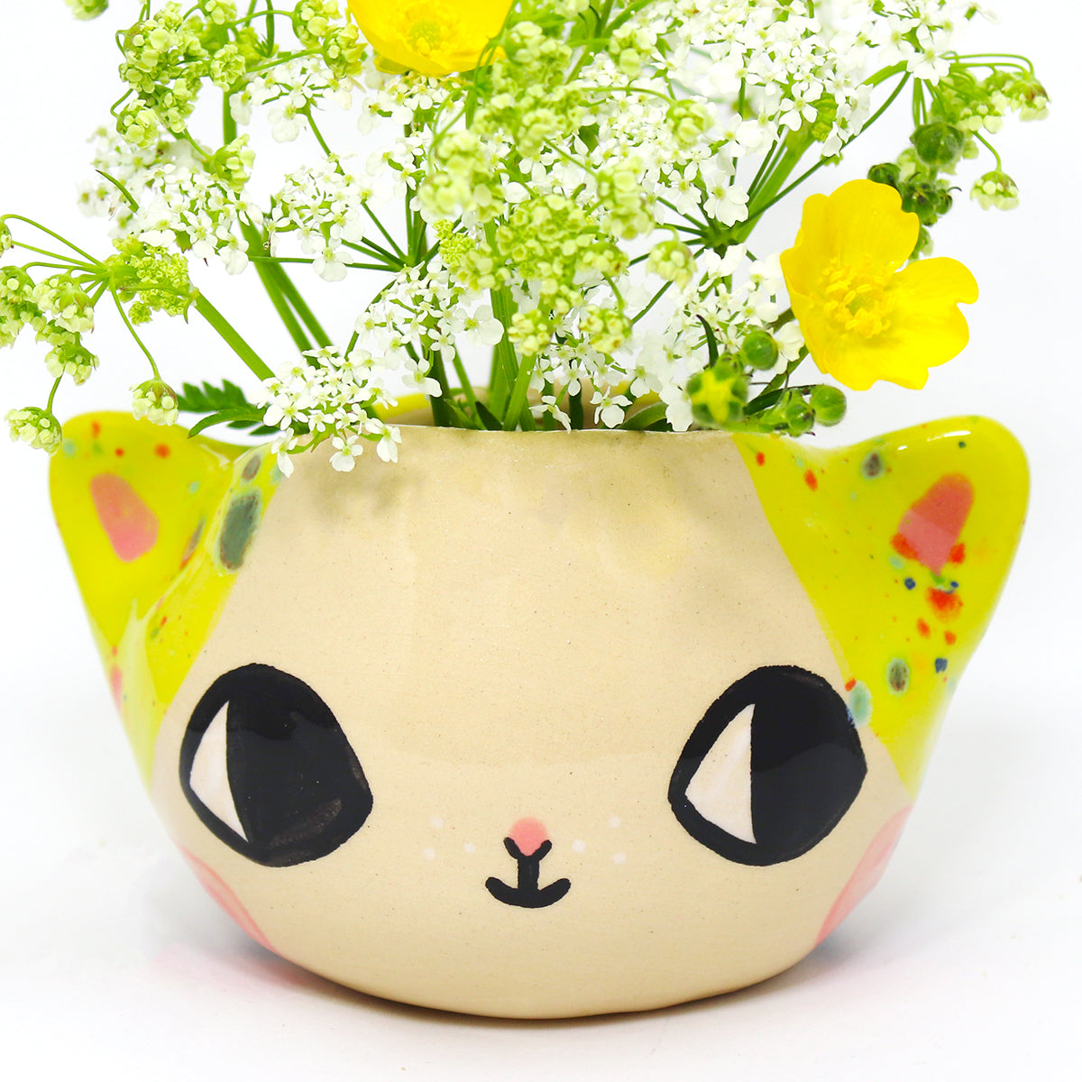 Ceramic Kitty Planter Pot Medium - #1930