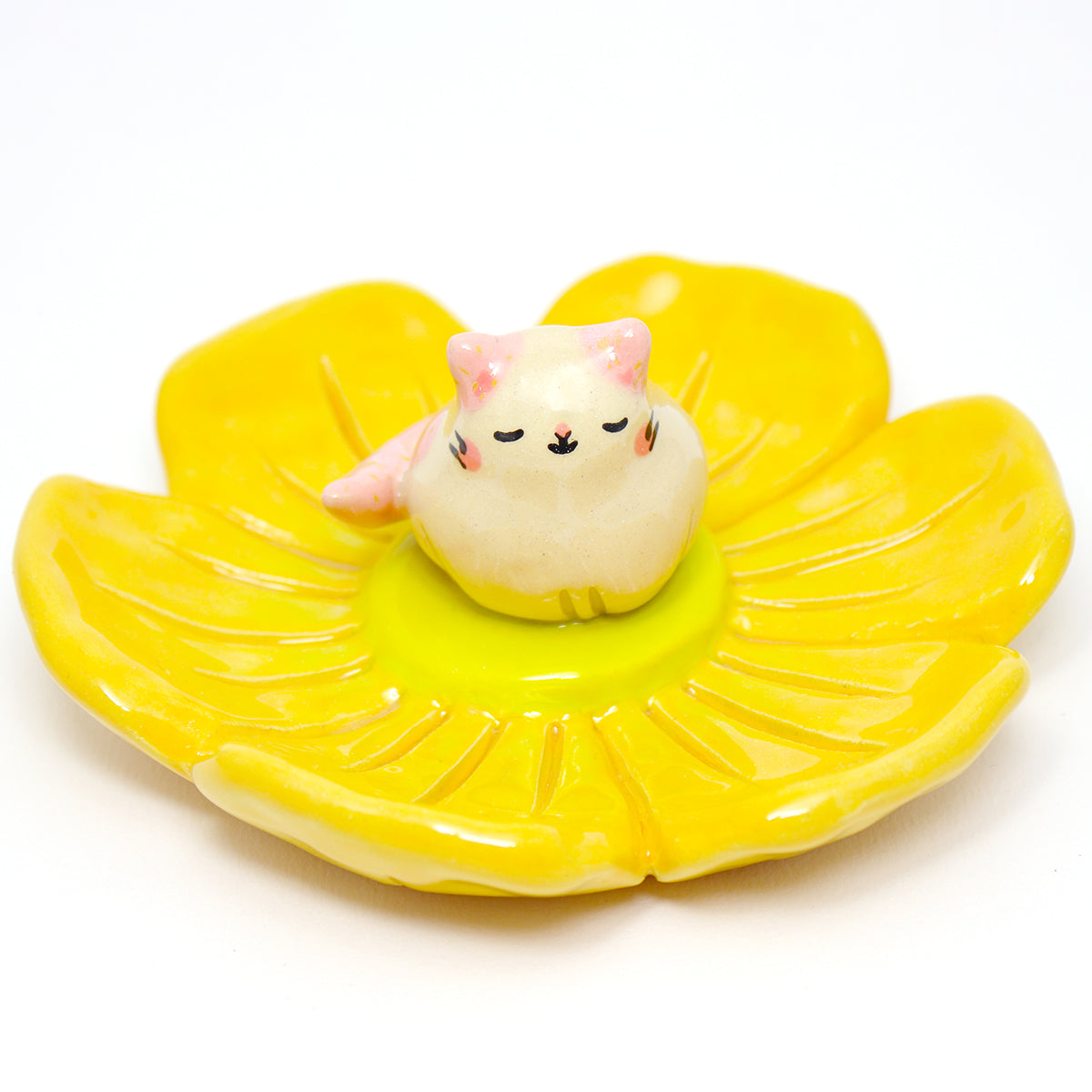 Ceramic Buttercup Cat Trinket Dish #2845
