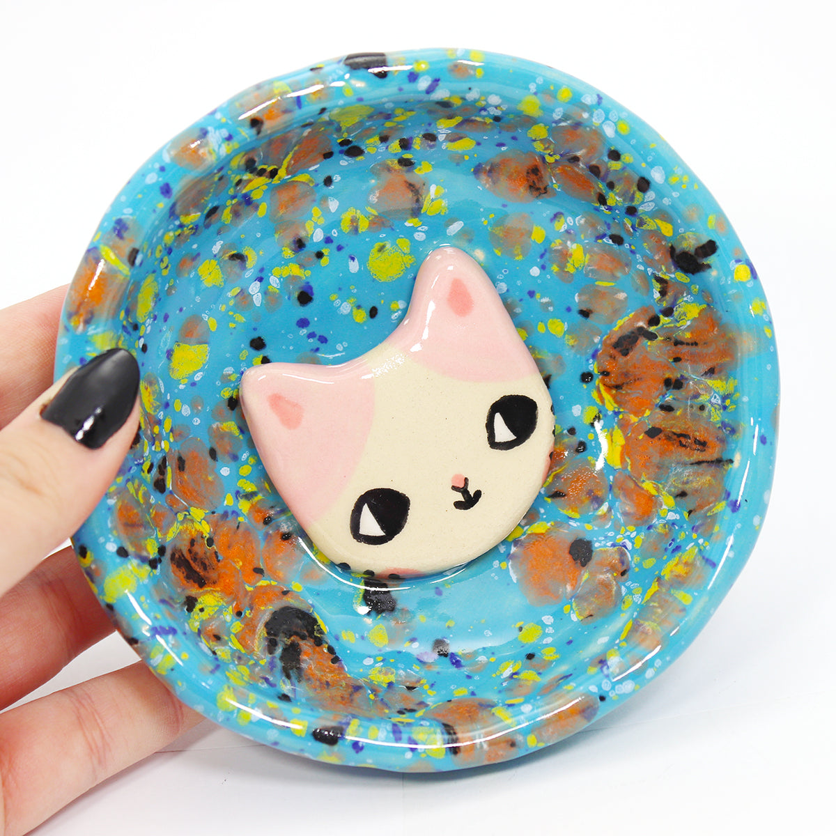 Ceramic Kitty Trinket Dish #2018