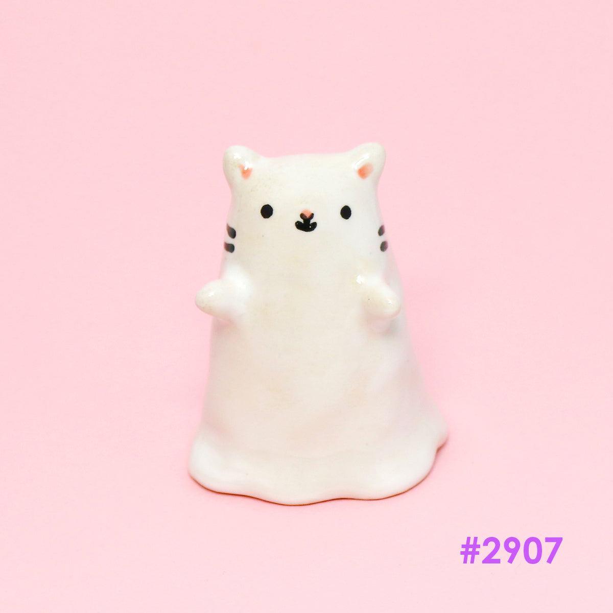 Ceramic Ghost Kitty Figurine - #2907-2911