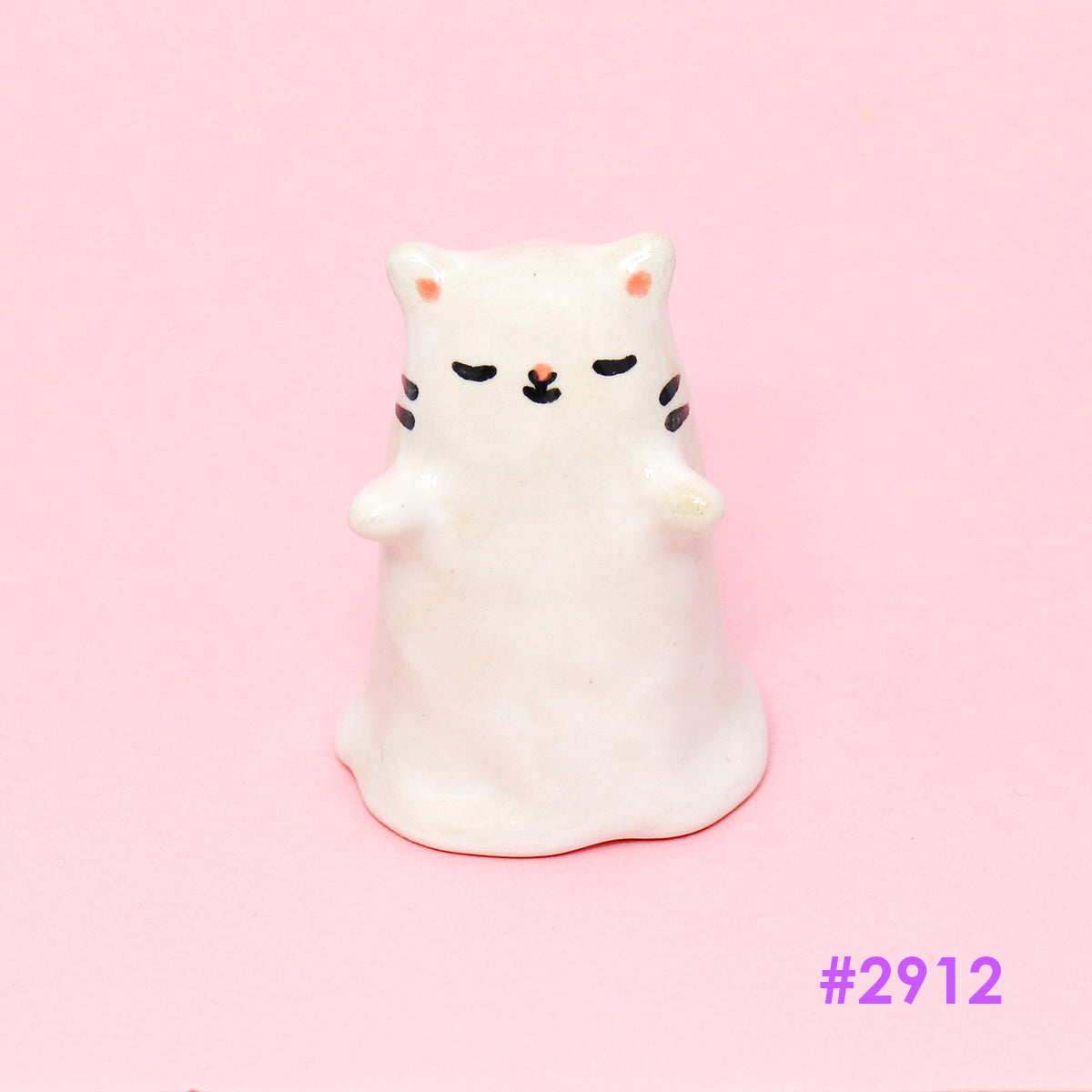 Ceramic Ghost Kitty Figurine - #2912-2916
