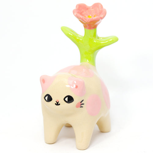 Ceramic Plant Kitty Figurine #2256
