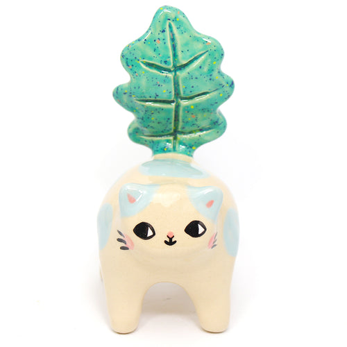Ceramic Plant Kitty Figurine #2268