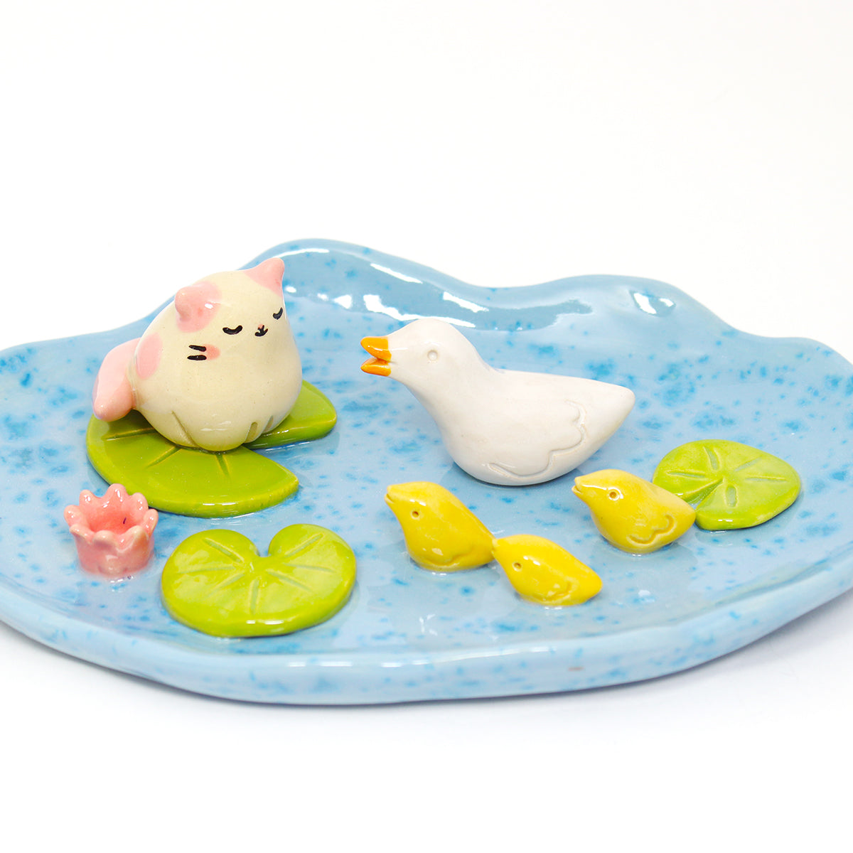 Ceramic Duck Pond Trinket Dish #2815