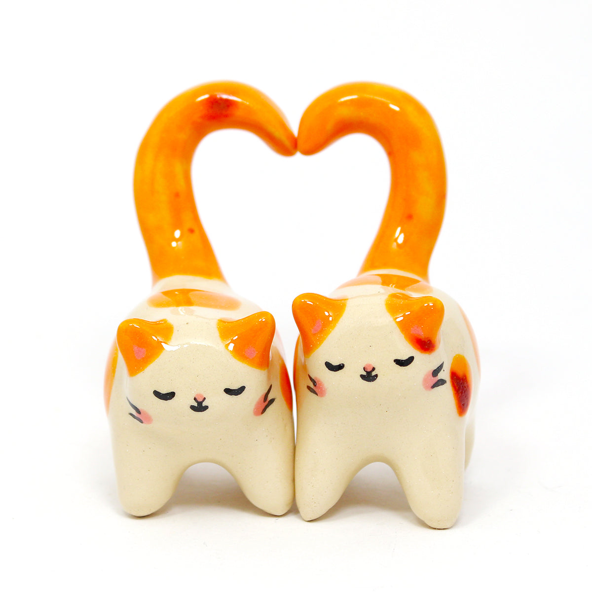 Ceramic Love Cats Set of 2 Mini Figurines #2823