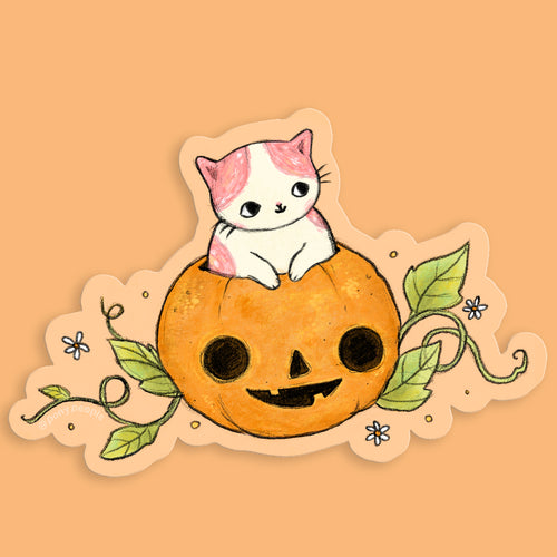 Pumpkin Cat Sticker