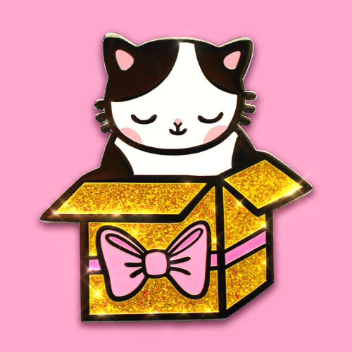 Present Kitty Pin - SALE