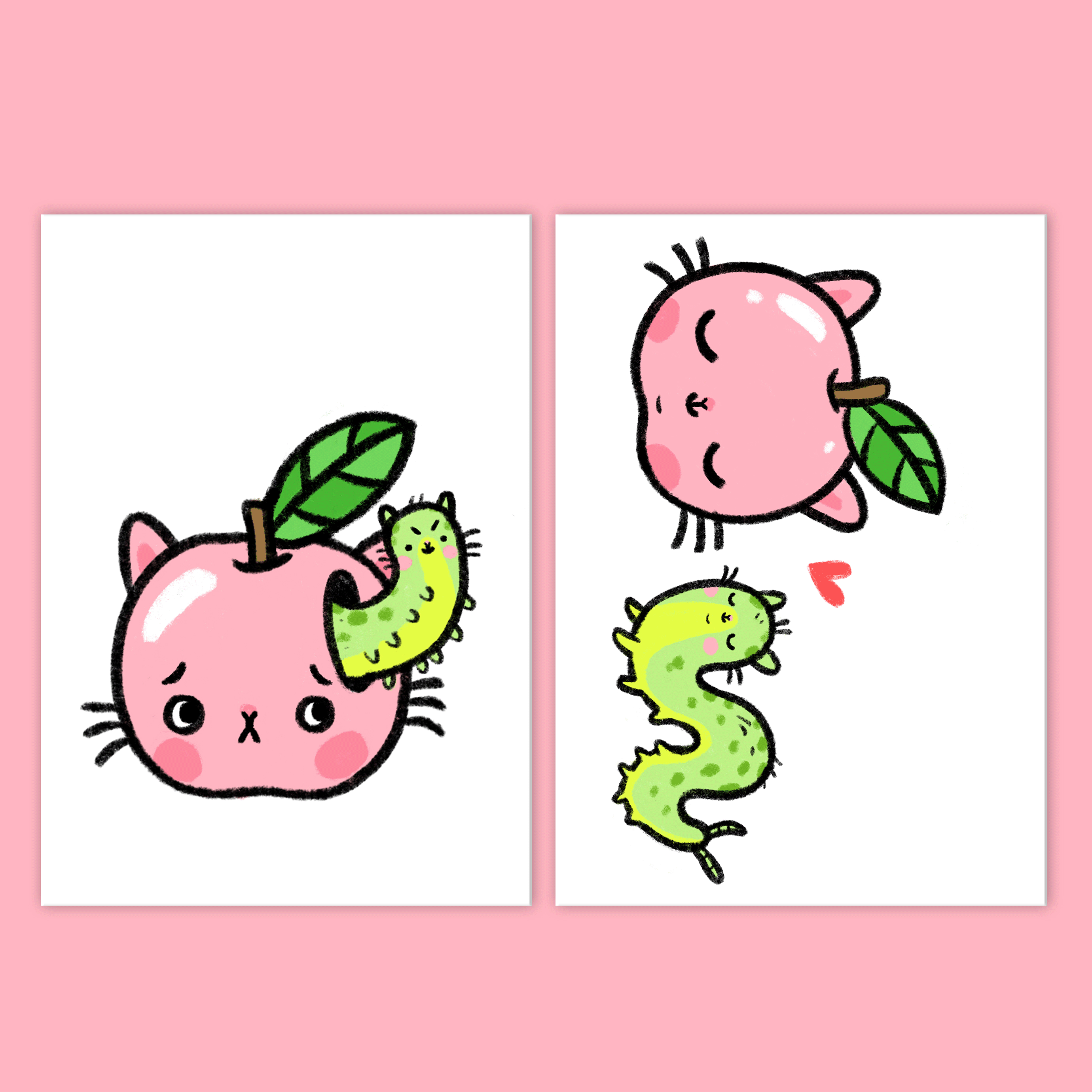 Hungry Caterpillar - Set of two Postcards