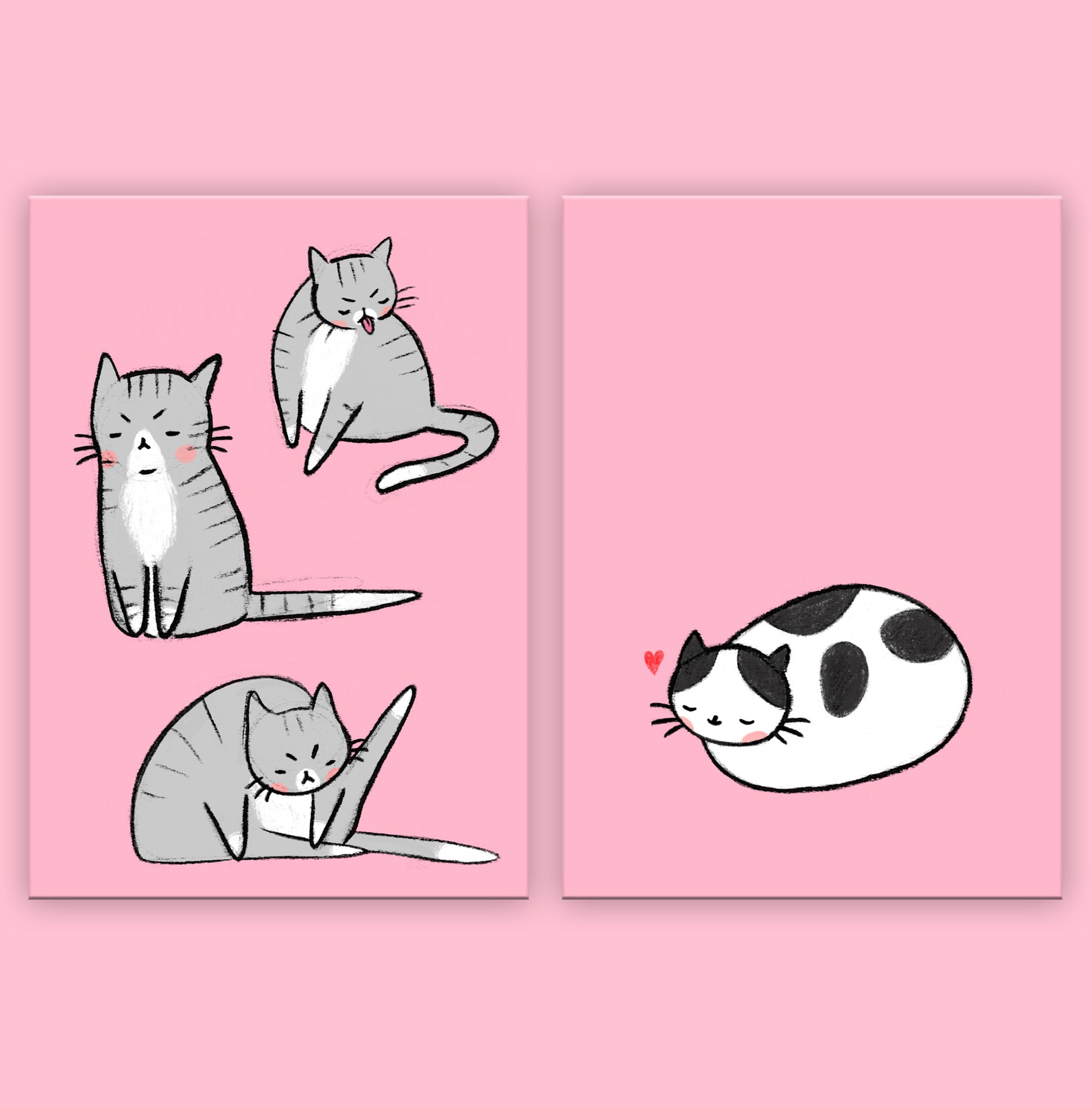 Trying to be Patient for Dinner - Set of two Postcards