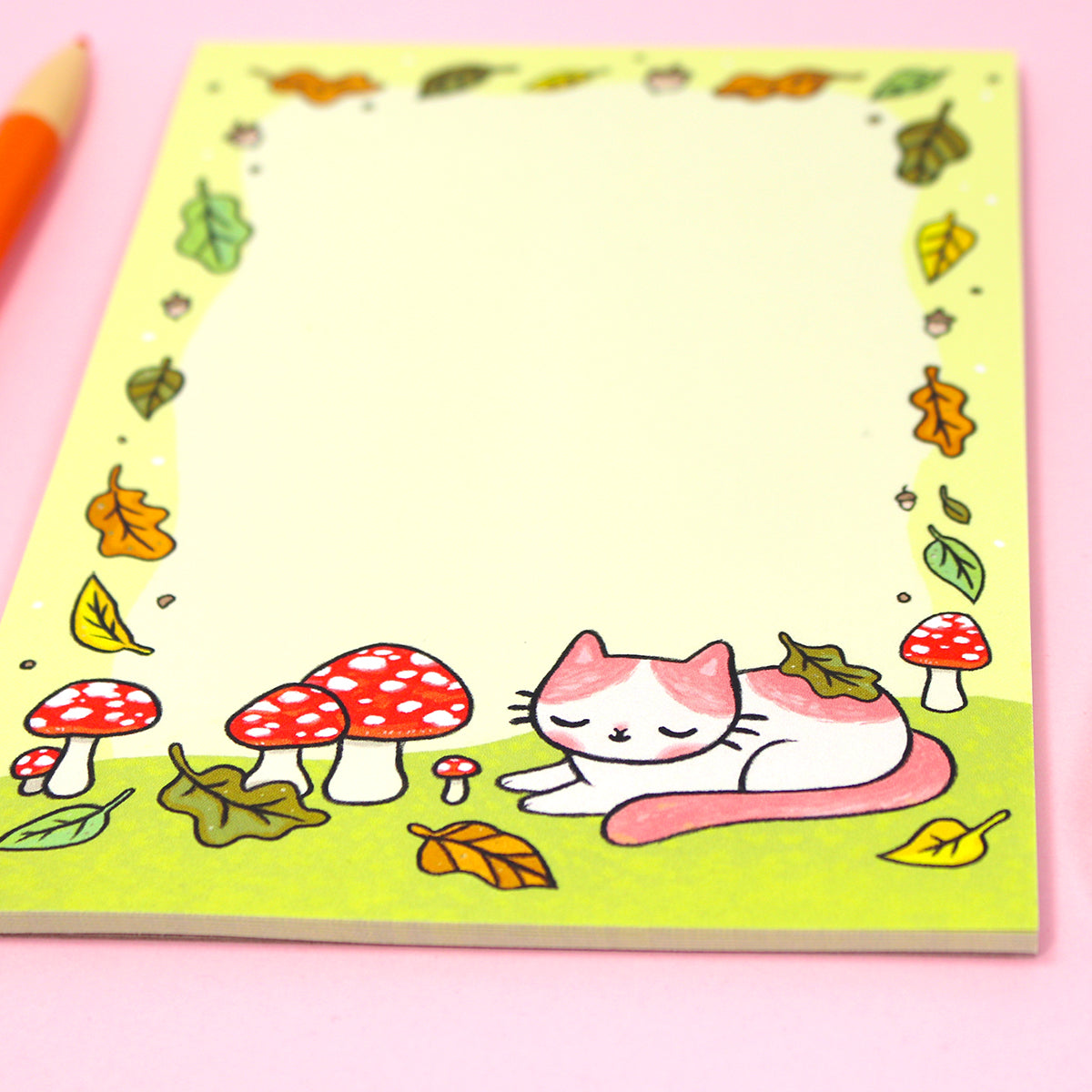 Mushroom Cat Notepad