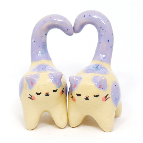 Ceramic Love Cats Set of 2 Mini Figurines #2827