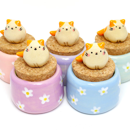 Ceramic Kitty Container with Cork #2839-2843