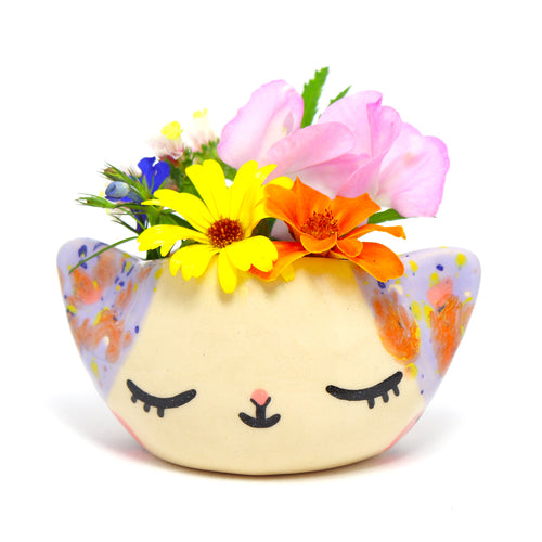 Ceramic Kitty Planter Pot Small - #2847-2851