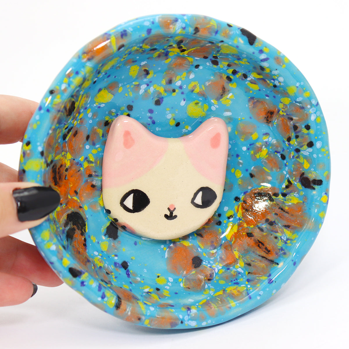 Ceramic Kitty Trinket Dish #2018