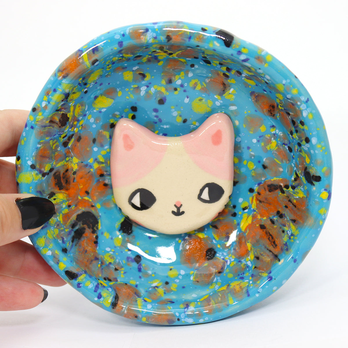 Ceramic Kitty Trinket Dish #2018