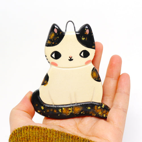 Ceramic Cat Wall Hanging #2930