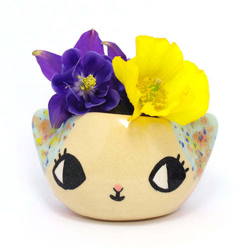Ceramic Kitty Planter Pot Small - #3153