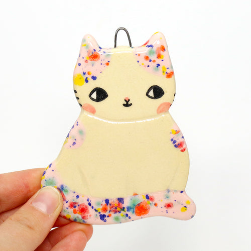 Ceramic Cat Wall Hanging #3182
