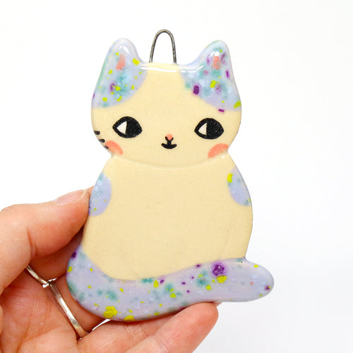 Ceramic Cat Wall Hanging #3183