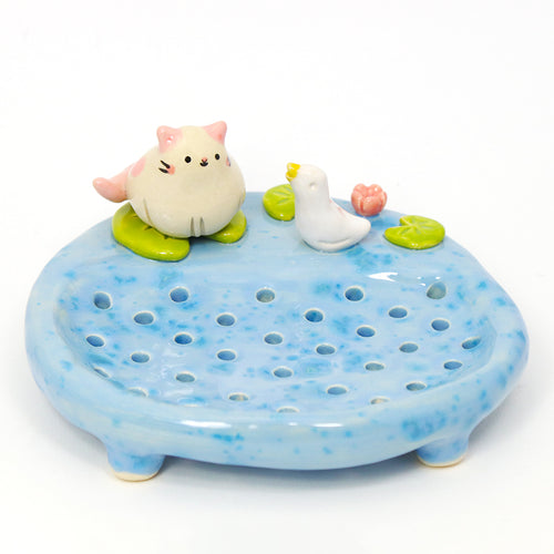 Ceramic Duck Pond Soap Dish #2950