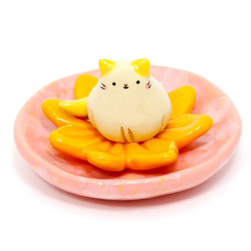 Ceramic Marigold Cat Trinket Dish #3170