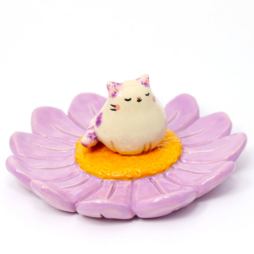 Ceramic Zinnia Cat Trinket Dish #2955