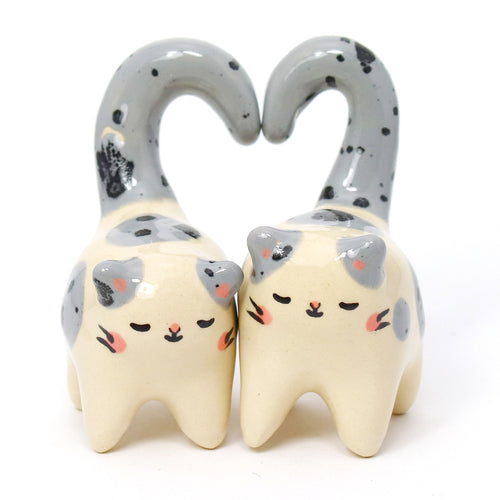 Ceramic Love Cats Set of 2 Mini Figurines #2963