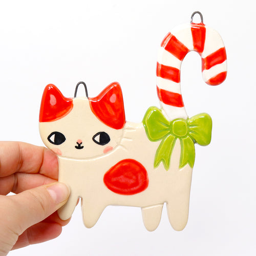 Ceramic Candy Cat Wall Hanging #2995