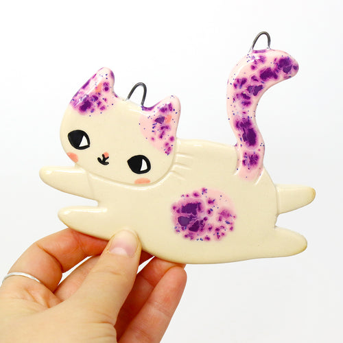Ceramic Cat Wall Hanging #3000