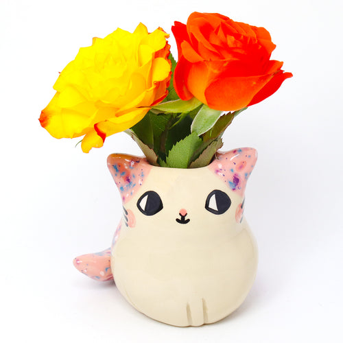 Ceramic Kitty Vase #2946