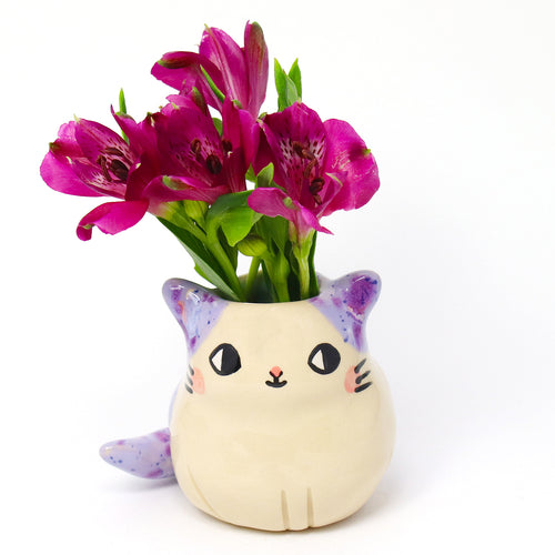 Ceramic Kitty Vase #2947