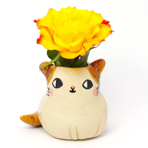 Ceramic Kitty Vase #3015