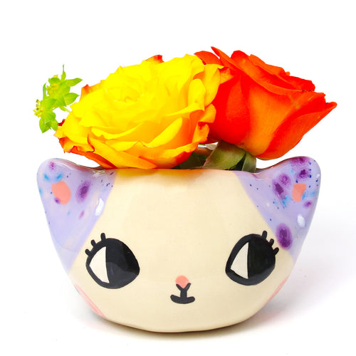 Ceramic Kitty Planter Pot Medium - #2959