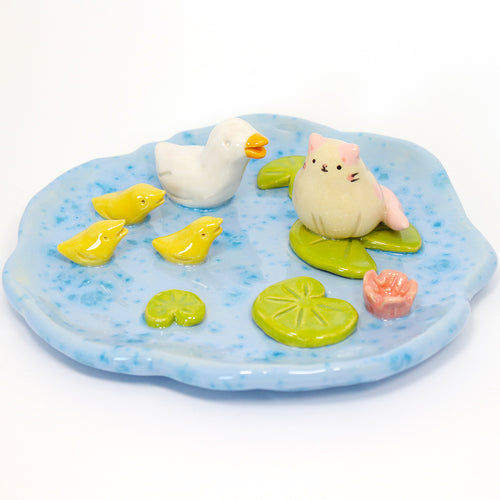 Ceramic Duck Pond Trinket Dish #3202