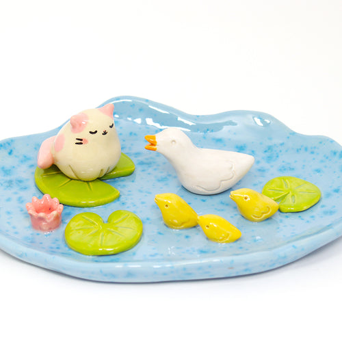 Ceramic Duck Pond Trinket Dish #2815