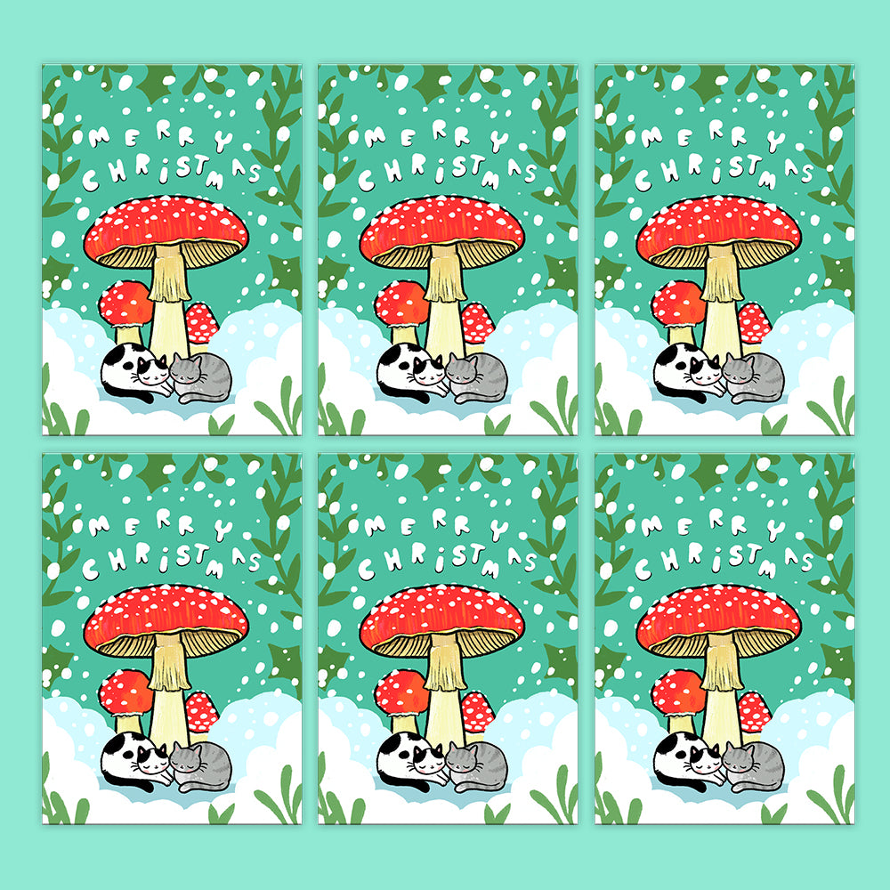 Snowy Mushroom Postcard