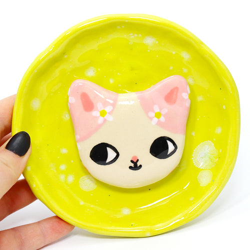 Ceramic Kitty Trinket Dish #1868
