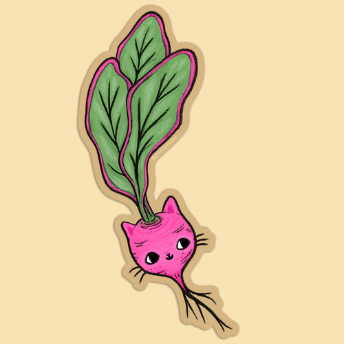 Beetroot Cat Sticker