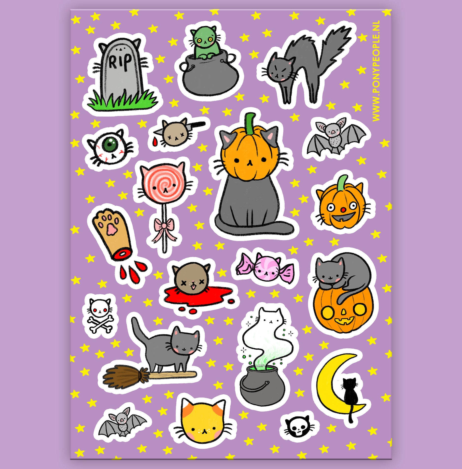 Spooky Kitty Mini Sticker Set